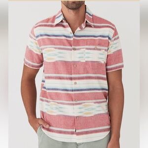 Faherty Short Sleeve Coast Shirt Sz M